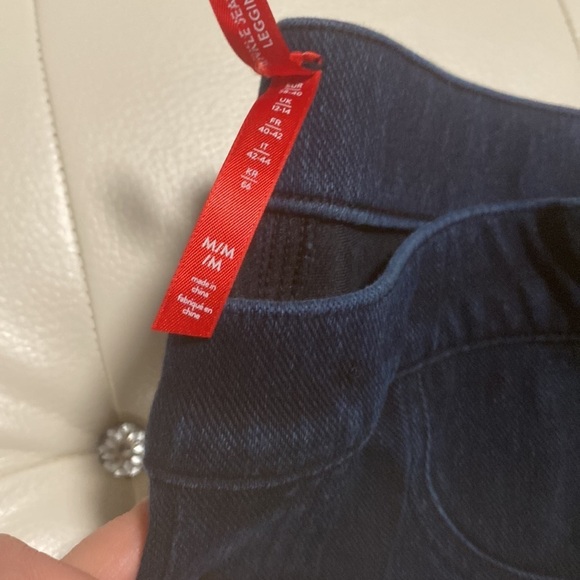 Spanx Jeggings Jeans Navy Blue Stretchy Skinny M - Picture 7 of 8